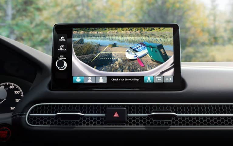 2027 Honda HR-V EX-L close up of the Multi-Angle Rearview Camera display (Subcompact Crossover SUV).